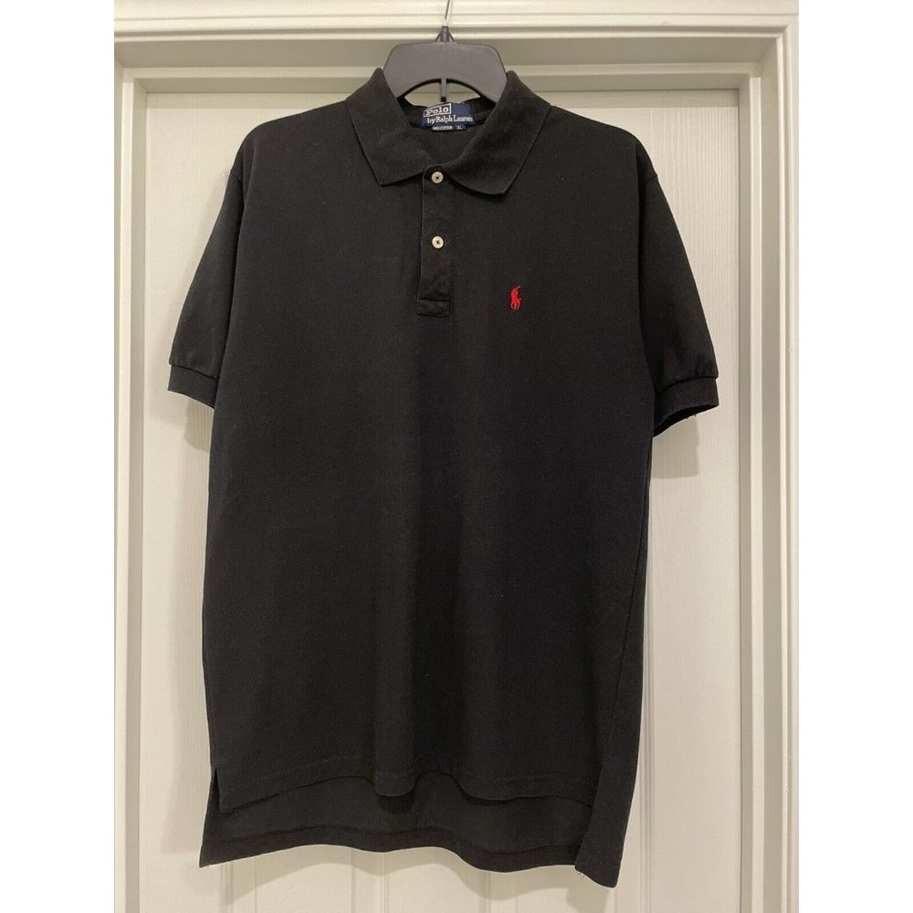 Polo Ralph Lauren Mens Sz Extra Large Black Soft Short Sleeve Shirt Red Pony